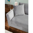 ECKSOFA  in Cord Hellgrau  234/170 cm  - Hellgrau/Schwarz, KONVENTIONELL, Kunststoff/Textil (234/170cm) - Carryhome