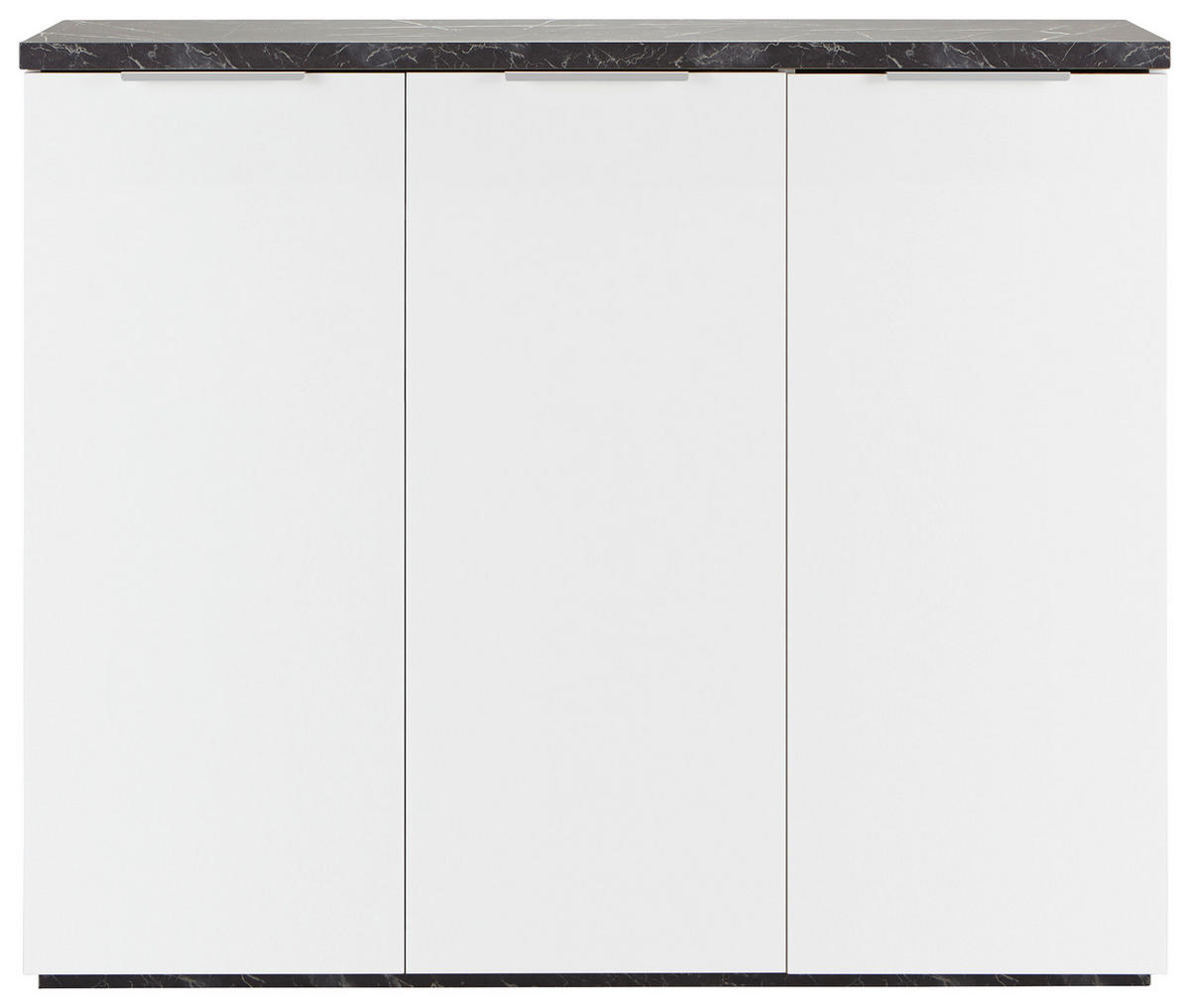 SKOSKÅP  i 120/102/35 cm  - vit/grå, Modern, metall/trämaterial (120/102/35cm) - Hom`in