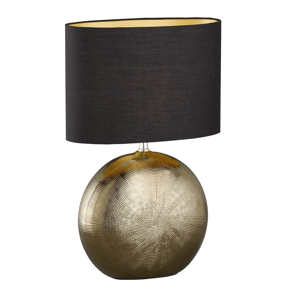 Fischer & Honsel Tischleuchte Foro Schwarz, Gold 17x53x34 cm