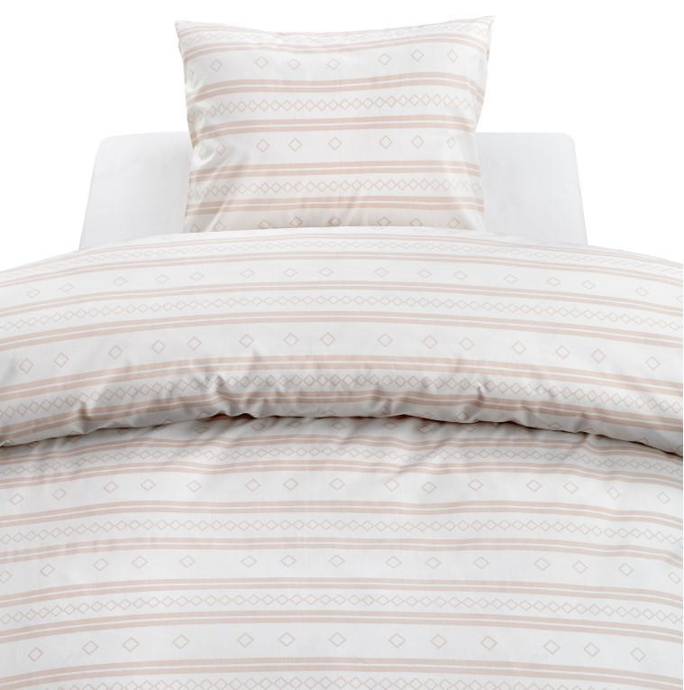 PÅSLAKANSET 150/200 cm  - vit/ljusrosa, Basics, textil (150/200cm)