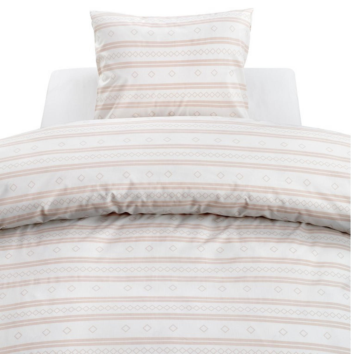 PÅSLAKANSET 150/200 cm  - vit/ljusrosa, Basics, textil (150/200cm)