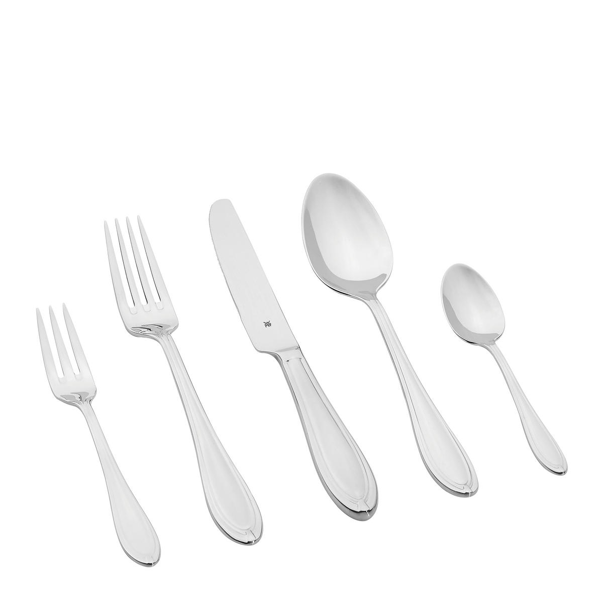 BESTECKSET Verona  30-teilig  - Edelstahlfarben, Design, Metall - WMF