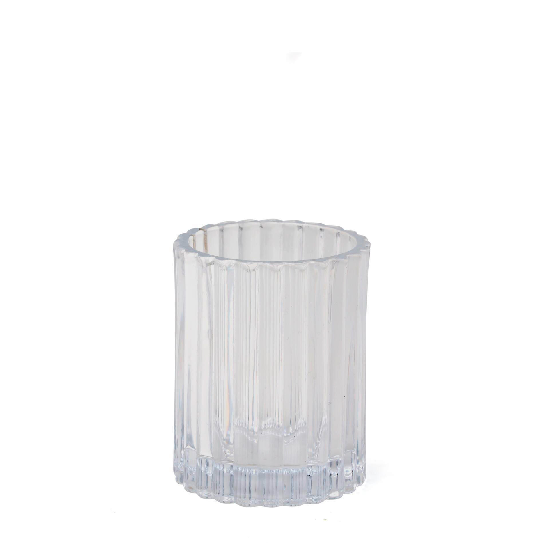 ZAHNPUTZBECHER Glas  - Transparent, Basics, Glas (7/9/7cm) - Sadena