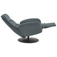 RELAXSESSEL in Leder Blaugrau  - Blaugrau/Schwarz, Design, Leder/Metall (76/108/86cm) - Dieter Knoll