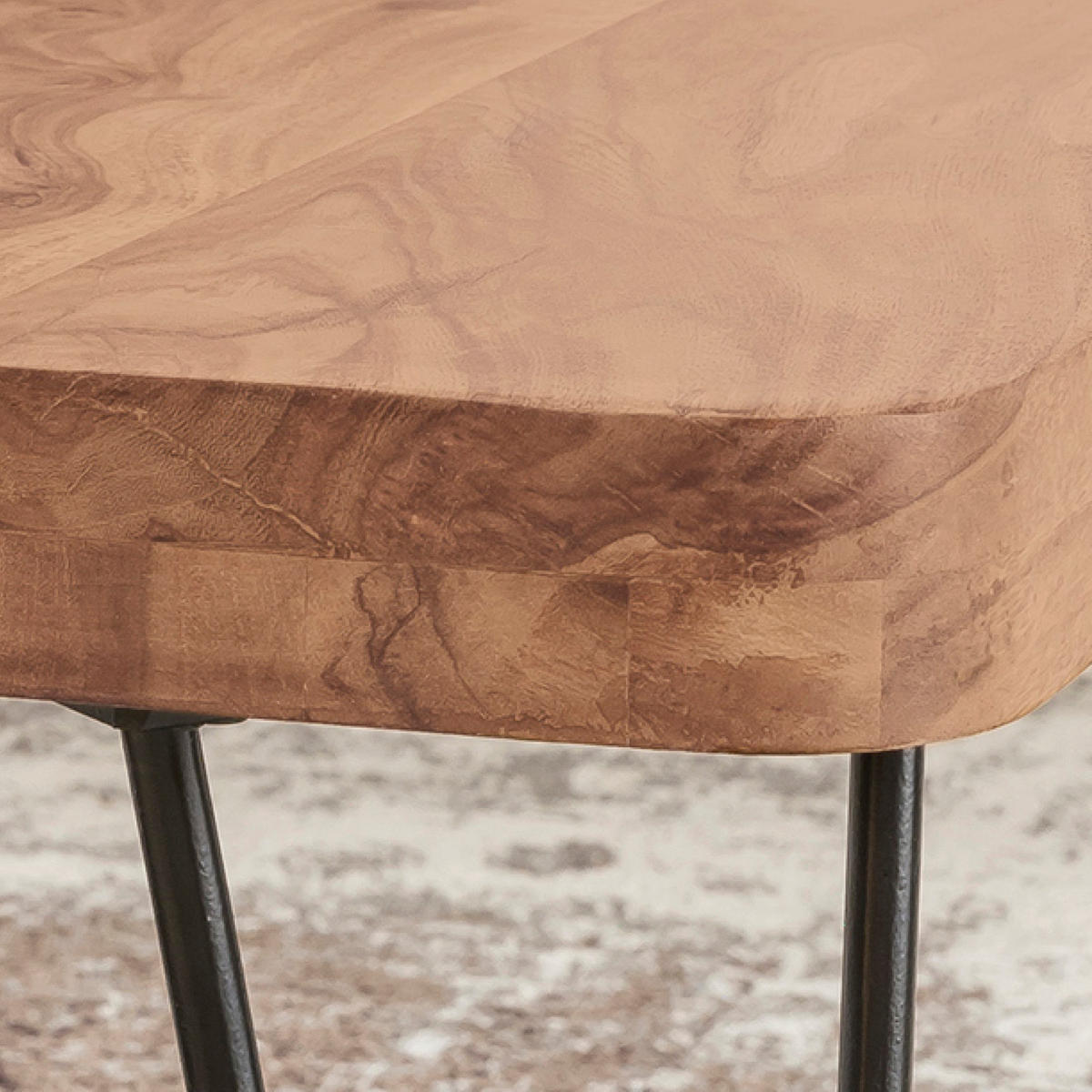 SITZBANK in Holz Akaziefarben  - Schwarz/Akaziefarben, Modern, Holz/Metall (160/45/40cm) - MID.YOU