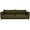 SOFA Chenille Grün  - Schwarz/Grün, Design, Textil/Metall (223/96/95cm) - Livetastic