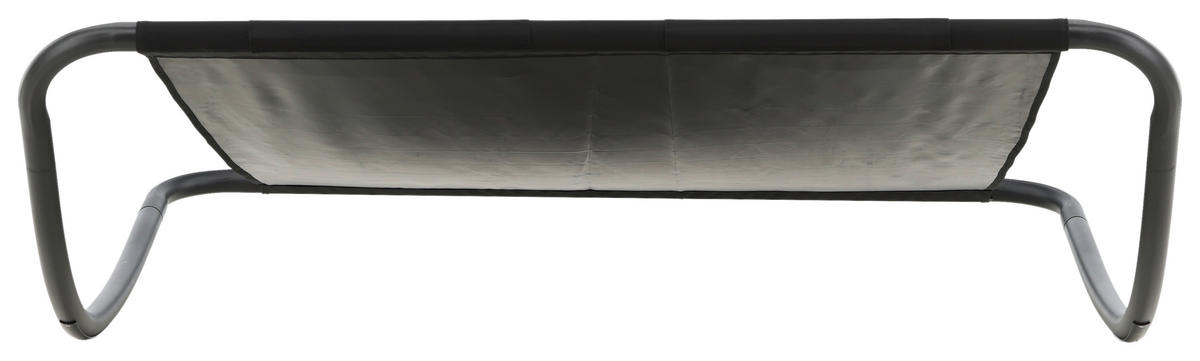 SONNENLIEGE 180/48/200 cm  - Schwarz, KONVENTIONELL, Textil/Metall (180/48/200cm) - Gardenson