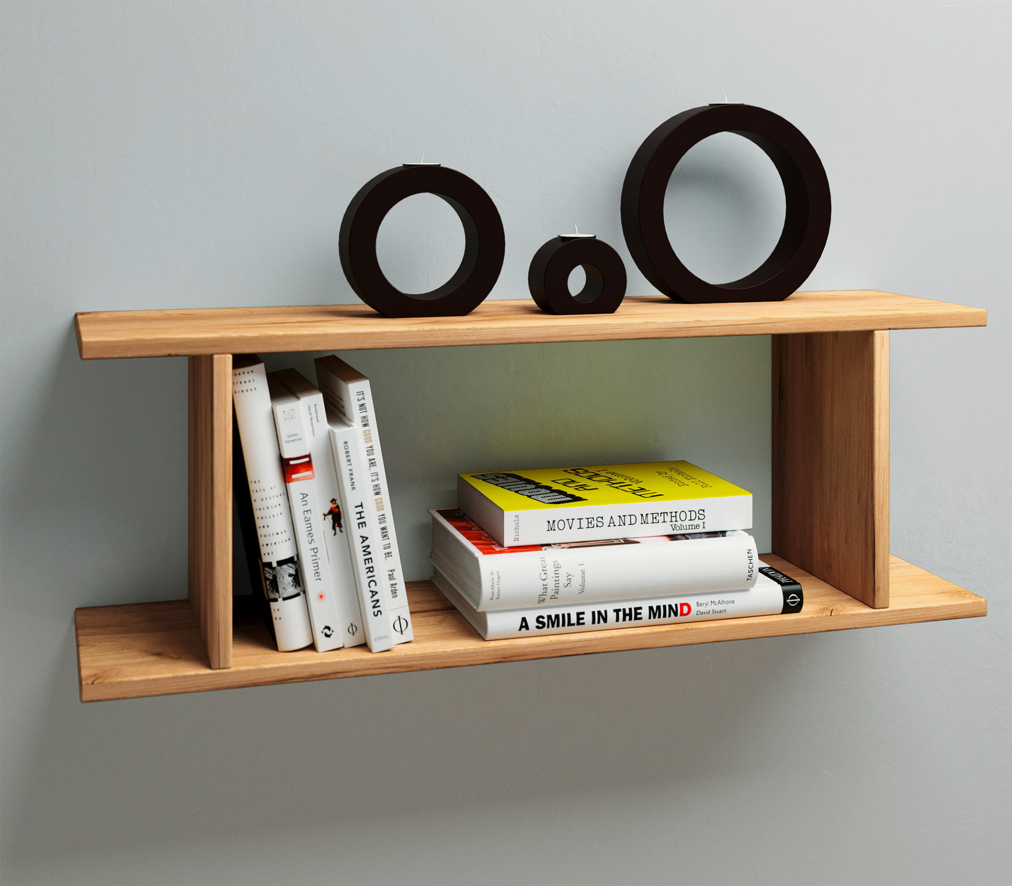 VÄGGHYLLPLAN 80/28/19,7 cm  - honungsek, Design, trämaterial (80/28/19,7cm) - MID.YOU
