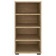REGAL Eichefarben  - Eichefarben/Schwarz, KONVENTIONELL, Holzwerkstoff/Kunststoff (46/90/40cm) - Hom`in