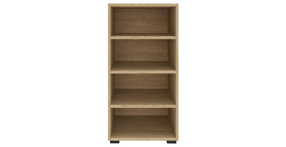 REGAL Eichefarben - Eichefarben/Schwarz, KONVENTIONELL, Holzwerkstoff/Kunststoff (46/90/40cm) - Hom`in