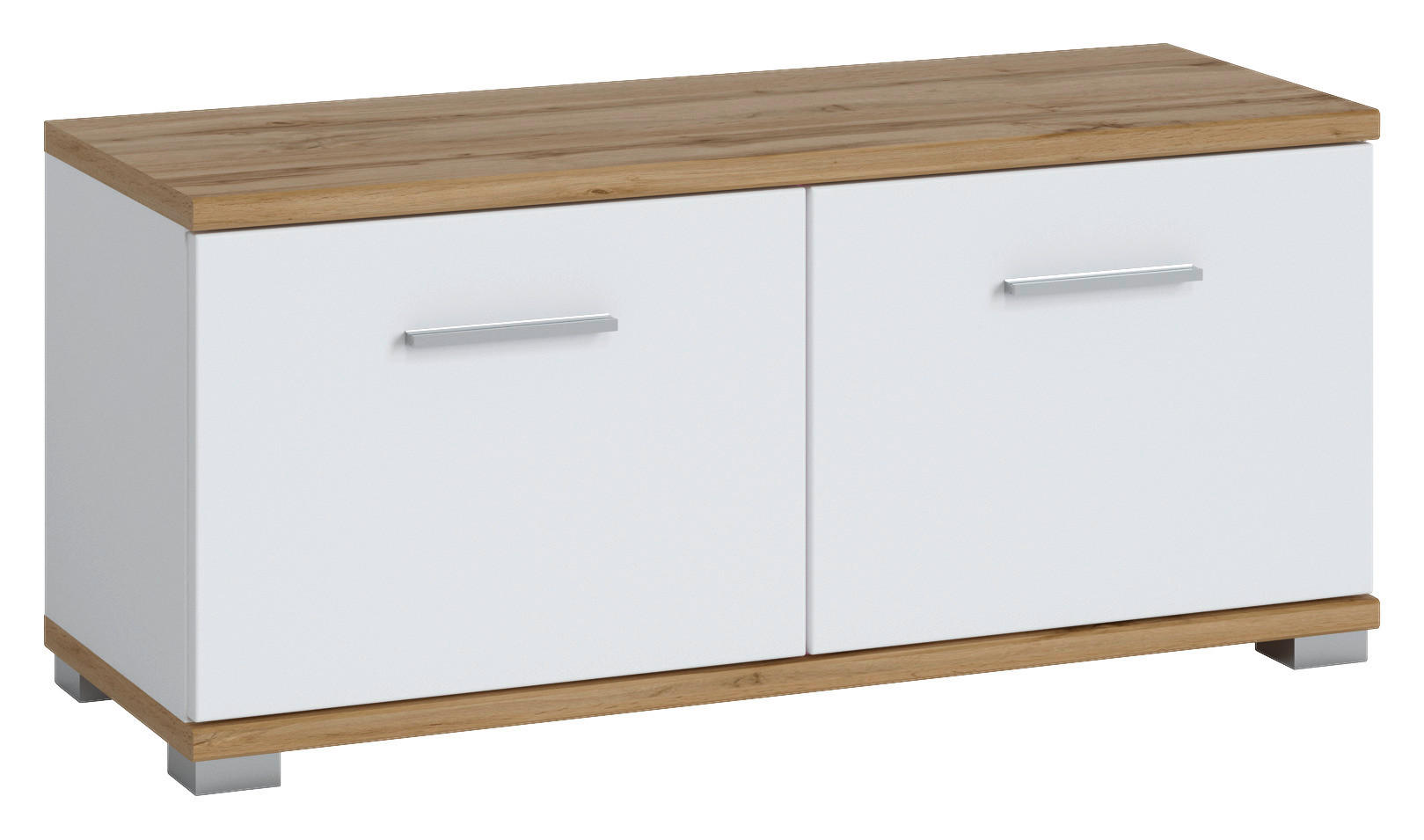 Garderobenschrank Hola Weiß/wotan Eiche B: 90 Cm