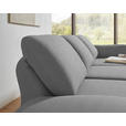 ECKSOFA  in Flachgewebe Hellgrau  255-365/175-224 cm  - Hellgrau/Schwarz, Design, Textil/Metall (255-365/175-224cm) - Dieter Knoll