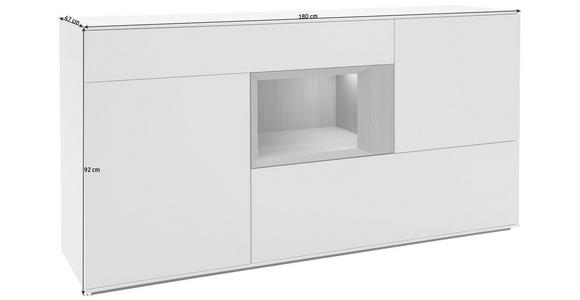 SIDEBOARD 180/92/47 cm - Eichefarben/Weiß, Design, Holz/Holzwerkstoff (180/92/47cm) - Dieter Knoll