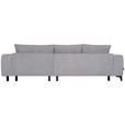ECKSOFA  in Chenille Hellgrau  279/222 cm  - Hellgrau/Schwarz, KONVENTIONELL, Kunststoff/Textil (279/222cm) - Hom`in
