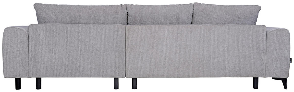 HÖRNSOFFA i chenille ljusgrå  - ljusgrå/svart, Klassisk, textil/plast (279/222cm) - MID.YOU