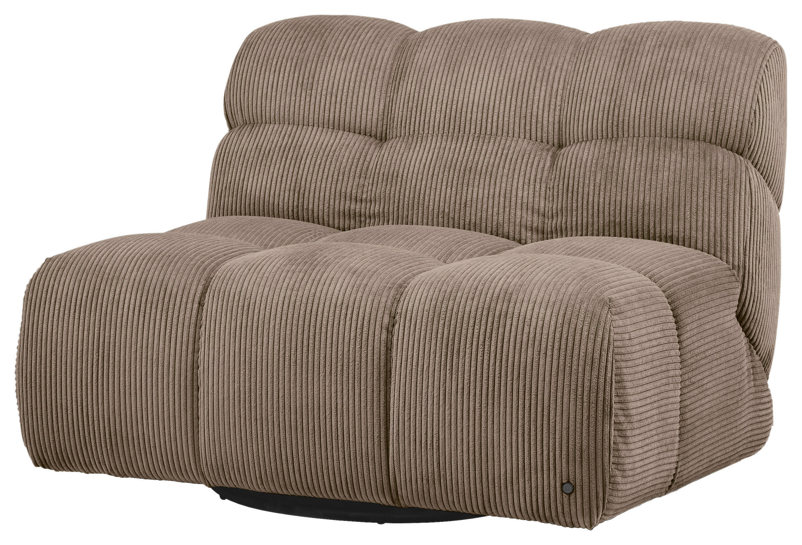 SESSEL in Cord Braun  - Schwarz/Braun, KONVENTIONELL, Textil/Metall (105/78/90cm) - Tom Tailor