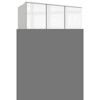 RUHÁSSZEKRÉNY fehér, magasfényű fehér  - krómszínű/magasfényű fehér, Basics, faalapú anyag (135/199/58cm) - MID.YOU
