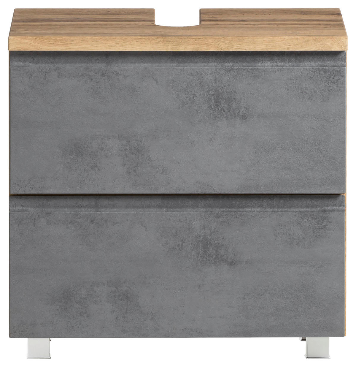 WASCHBECKENUNTERSCHRANK 60/56/35 cm  - Eiche Wotan/Hellgrau, Modern, Holzwerkstoff (60/56/35cm) - Held