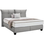 BOXSPRINGBETT  in Grau  - Schwarz/Grau, Design, Leder/Holzwerkstoff (180cm) - Esposa