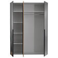 KLEIDERSCHRANK  in Graphitfarben, Eichefarben  - Eichefarben/Schwarz, KONVENTIONELL, Holzwerkstoff/Kunststoff (150/210/53cm) - Carryhome