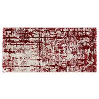 NAPLOCHO TKANÝ KOBEREC, 200/290 cm červená, bílá, béžová - bílá/béžová, Basics, textil (200/290cm)