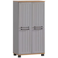 HIGHBOARD Jelda 59,8/116,9/32,6 cm  - Platinfarben/Eichefarben, MODERN, Holzwerkstoff/Kunststoff (59,8/116,9/32,6cm) - Stylife