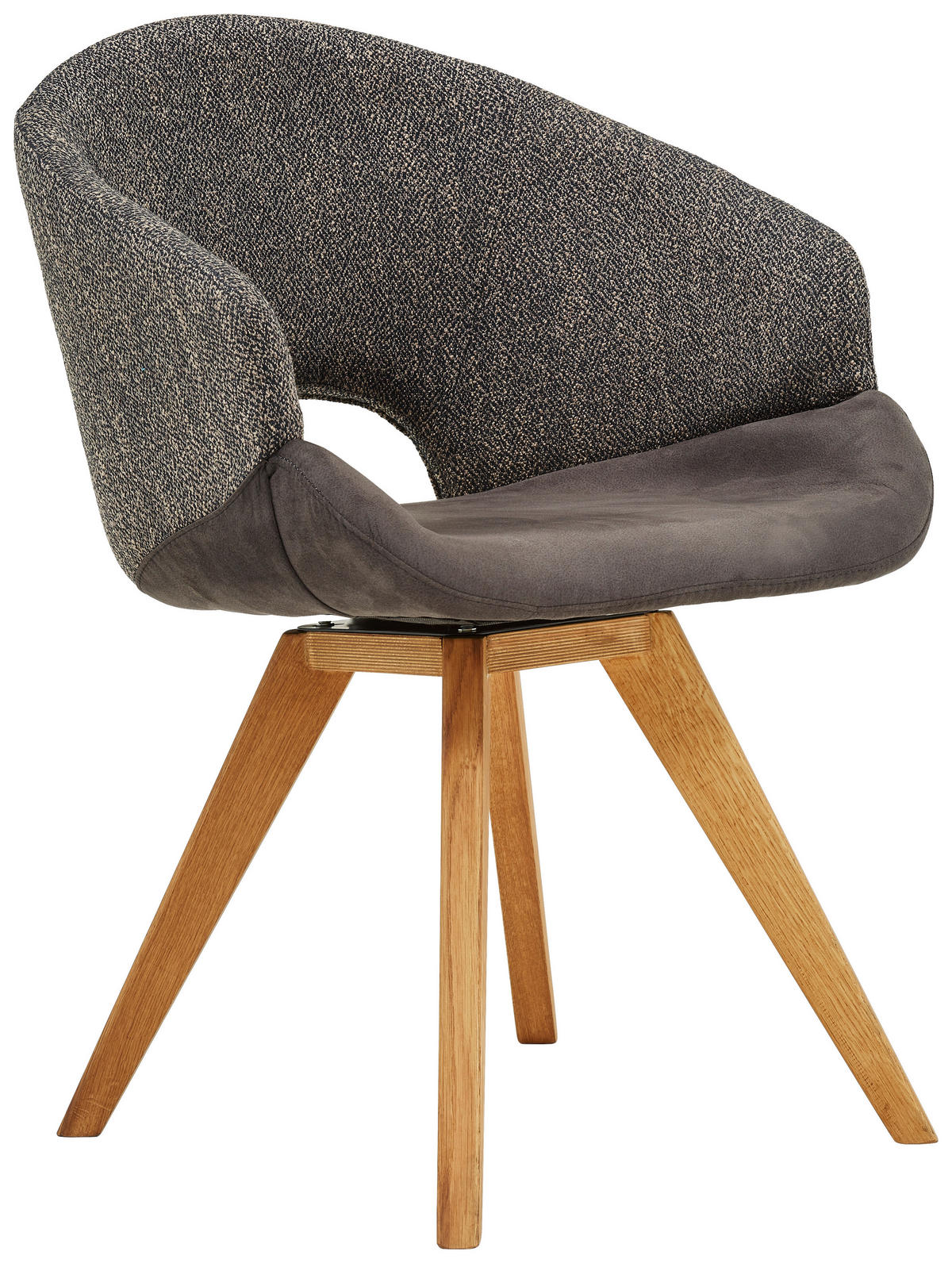 ARMLEHNSTUHL  in  - Eichefarben/Creme, Design, Holz/Textil (58/83/59cm) - Linea Natura