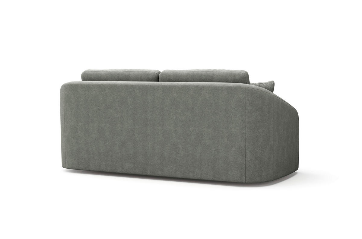 2,5-SITZER in Mikrofaser Schlammfarben  - Schlammfarben/Schwarz, Modern, Kunststoff/Textil (196/88/107cm) - Sit & More