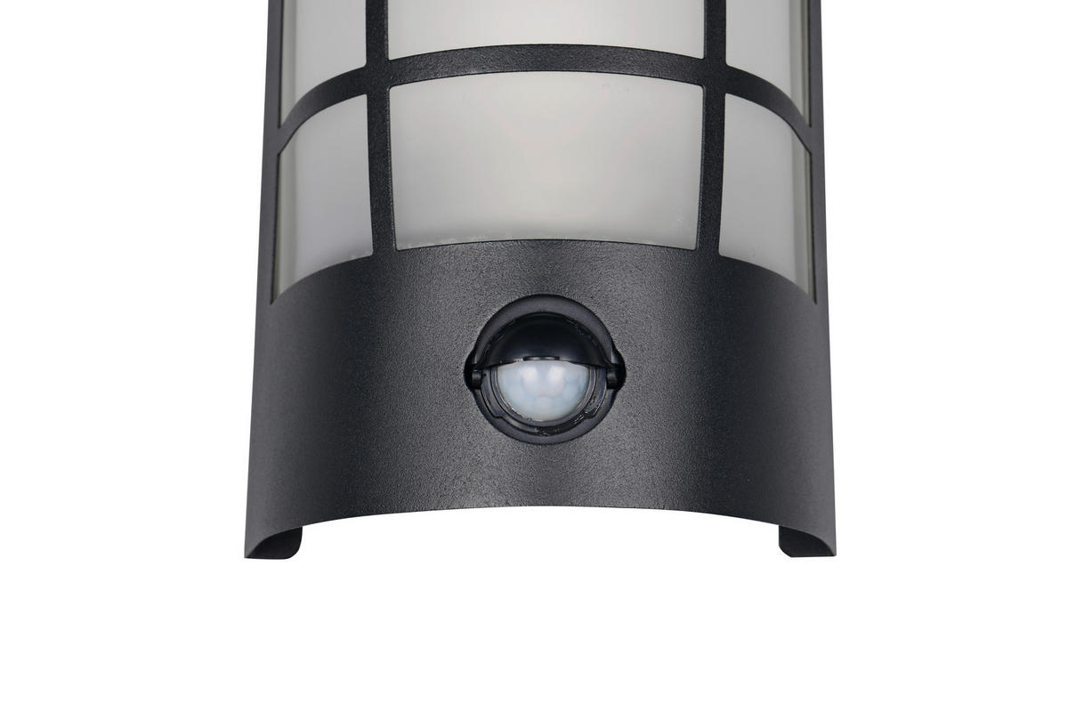 VÄGGLAMPA FÖR UTOMHUS - vit/svart, Design, metall/glas (14/10,5/20cm)
