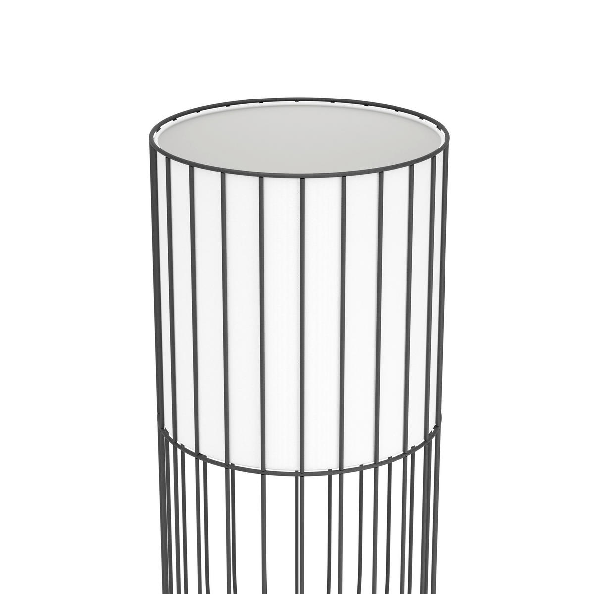 STOLNÁ LAMPA, E27, 22/58 cm  - čierna/biela, Design, kov/textil (22/58cm) - Eglo