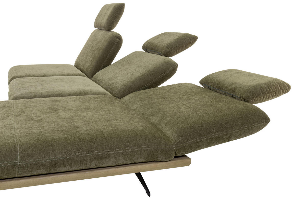 SEDEŽNA GARNITURA, svetlo zelena  - črna/bež, Design, kovina/tekstil (318/92/90/165cm) - Dieter Knoll