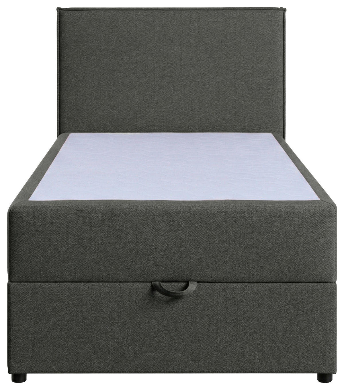 BOXBETT 100/200 cm,  in Anthrazit, H3 = fest  - Anthrazit/Schwarz, MODERN, Kunststoff/Textil (100/200cm) - MID.YOU
