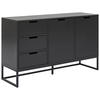 SIDEBOARD  in 136/79/40 cm  - Anthrazit/Schwarz, Design, Holzwerkstoff/Metall (136/79/40cm) - Novel