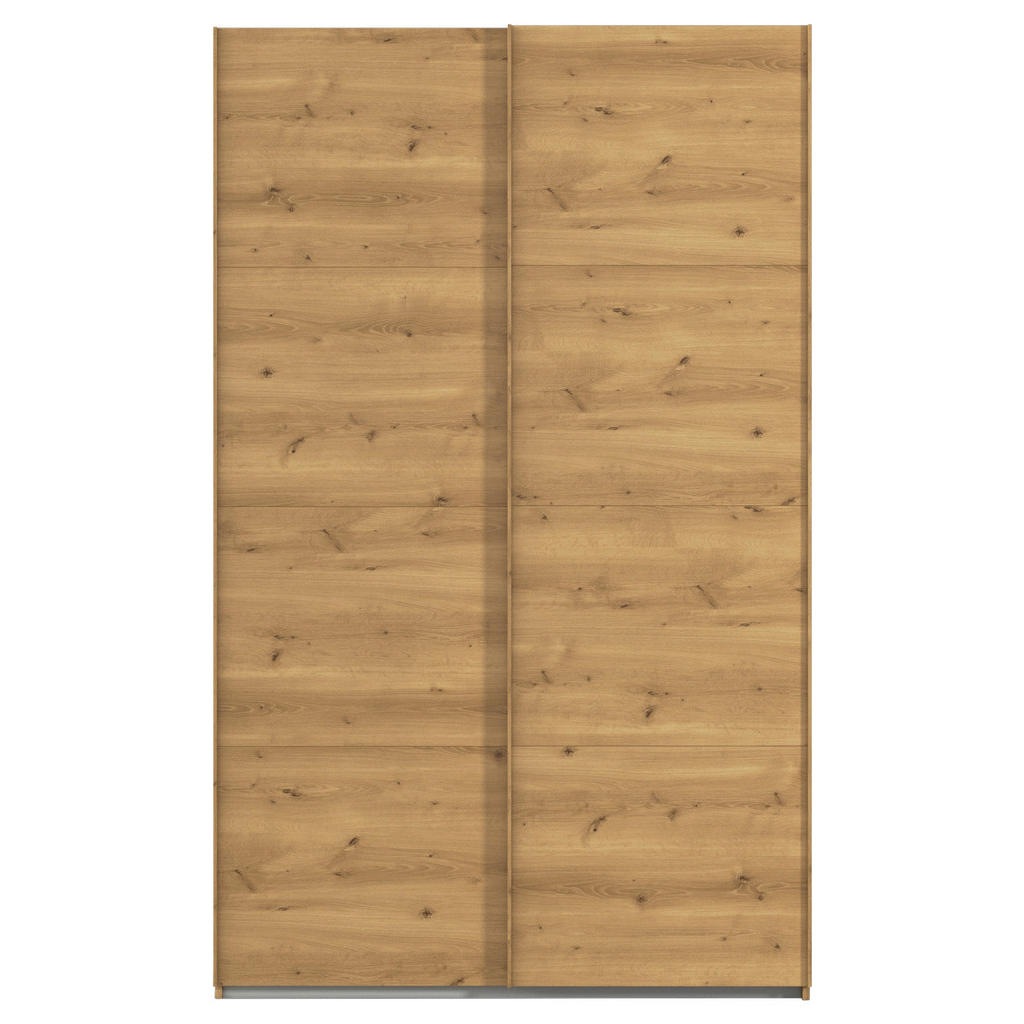 Thumbnail - Novel Schwebetürenschrank, Eiche, Holzwerkstoff, 4 Fächer, 137x223x68 cm, Blauer Engel, BQ - Bündnis für Qualität, Made ...