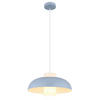 HÄNGELEUCHTE 38/120 cm    - Blau/Weiss, Trend, Glas/Textil (38/120cm) - Globo