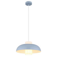HÄNGELEUCHTE 38/120 cm    - Blau/Weiss, Trend, Glas/Textil (38/120cm) - Globo