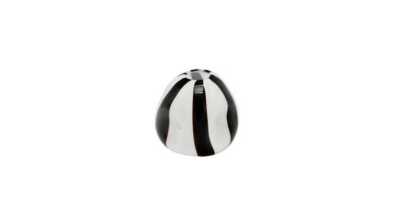VASE 18 cm  - Schwarz/Weiß, Trend, Glas (21/18cm) - Ambia Home