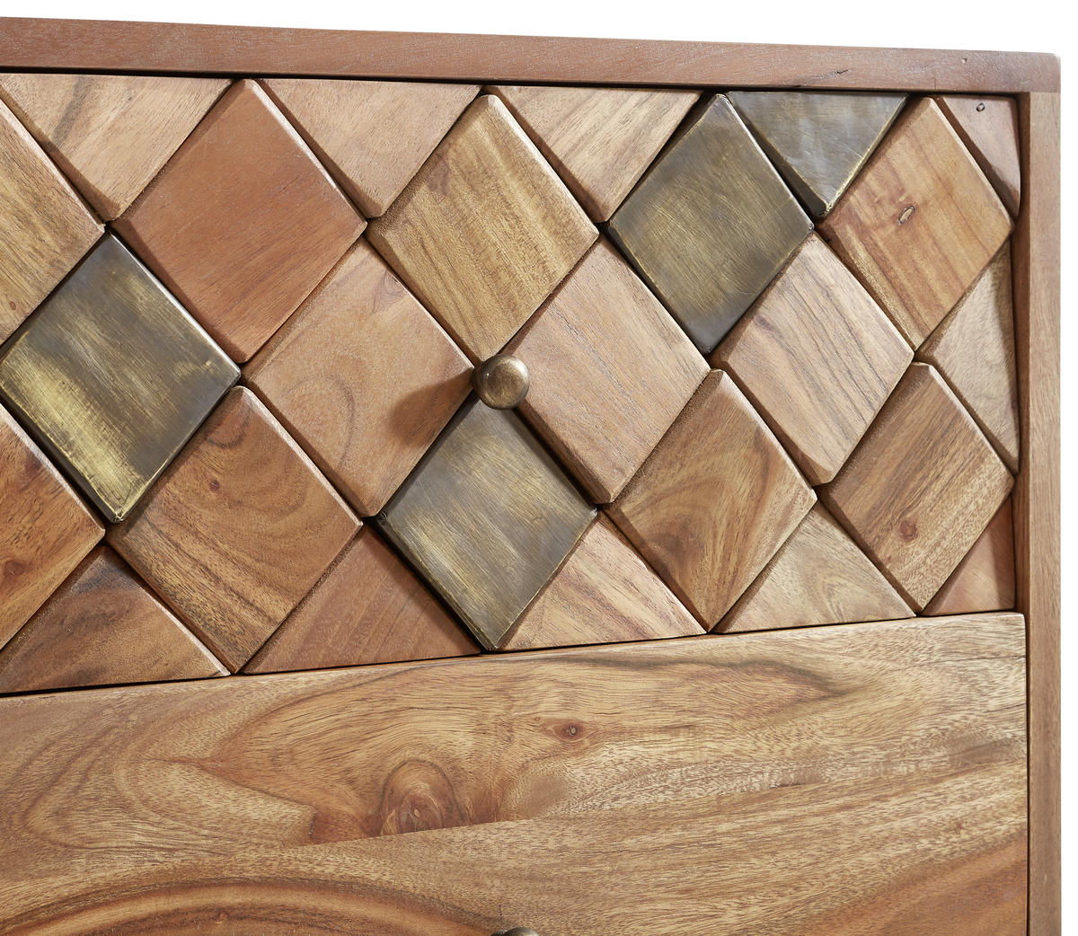 KOMMODE 105/88/40 cm  in Akaziefarben, Bronzefarben  - Bronzefarben/Akaziefarben, Trend, Holz/Metall (105/88/40cm) - Ambia Home