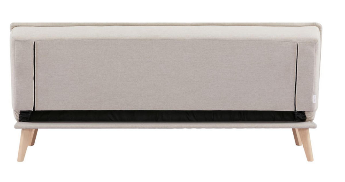 SCHLAFSOFA in Textil Beige  - Beige/Kieferfarben, Design, Holz/Textil (181/82/85cm) - MID.YOU