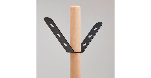 KLEIDERSTÄNDER in Schwarz 37/177/37 cm   - Schwarz, Basics, Holz/Kunststoff (37/177/37cm) - Carryhome