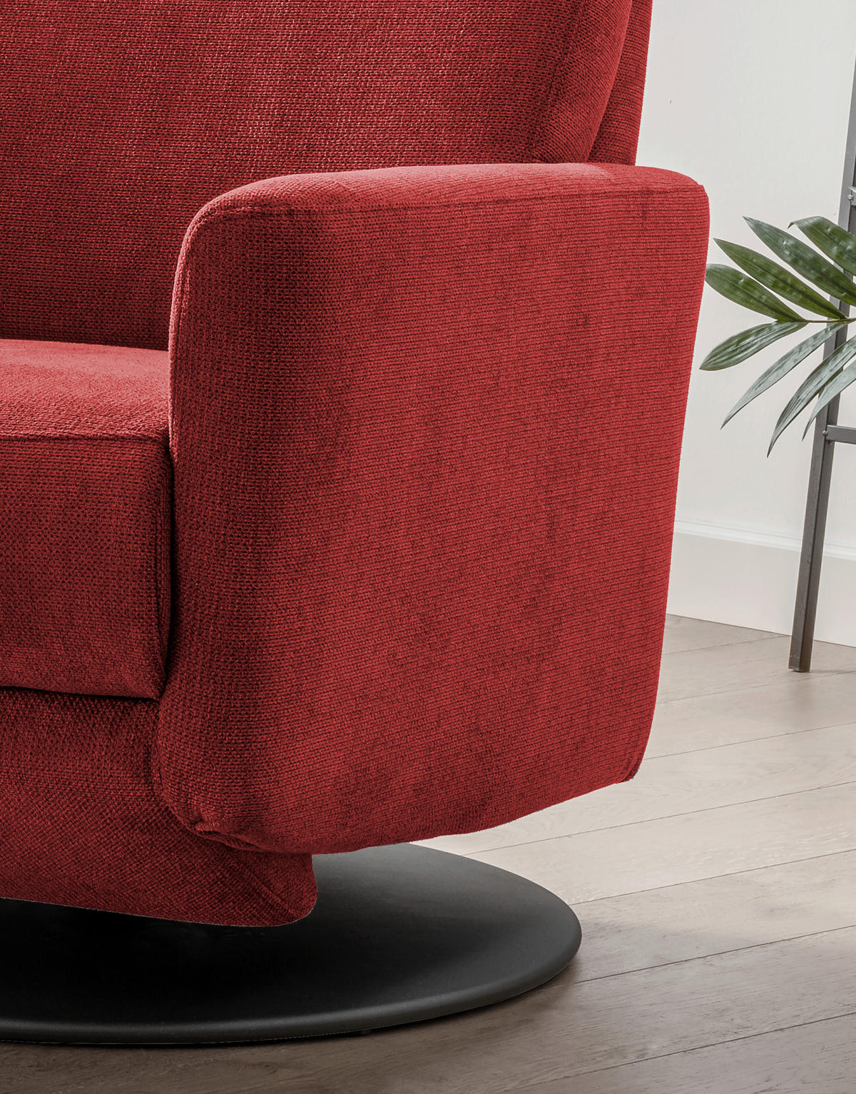 RELAXSESSEL in Textil Rot  - Rot/Schwarz, Modern, Textil/Metall (77/105/87-154cm) - Livetastic