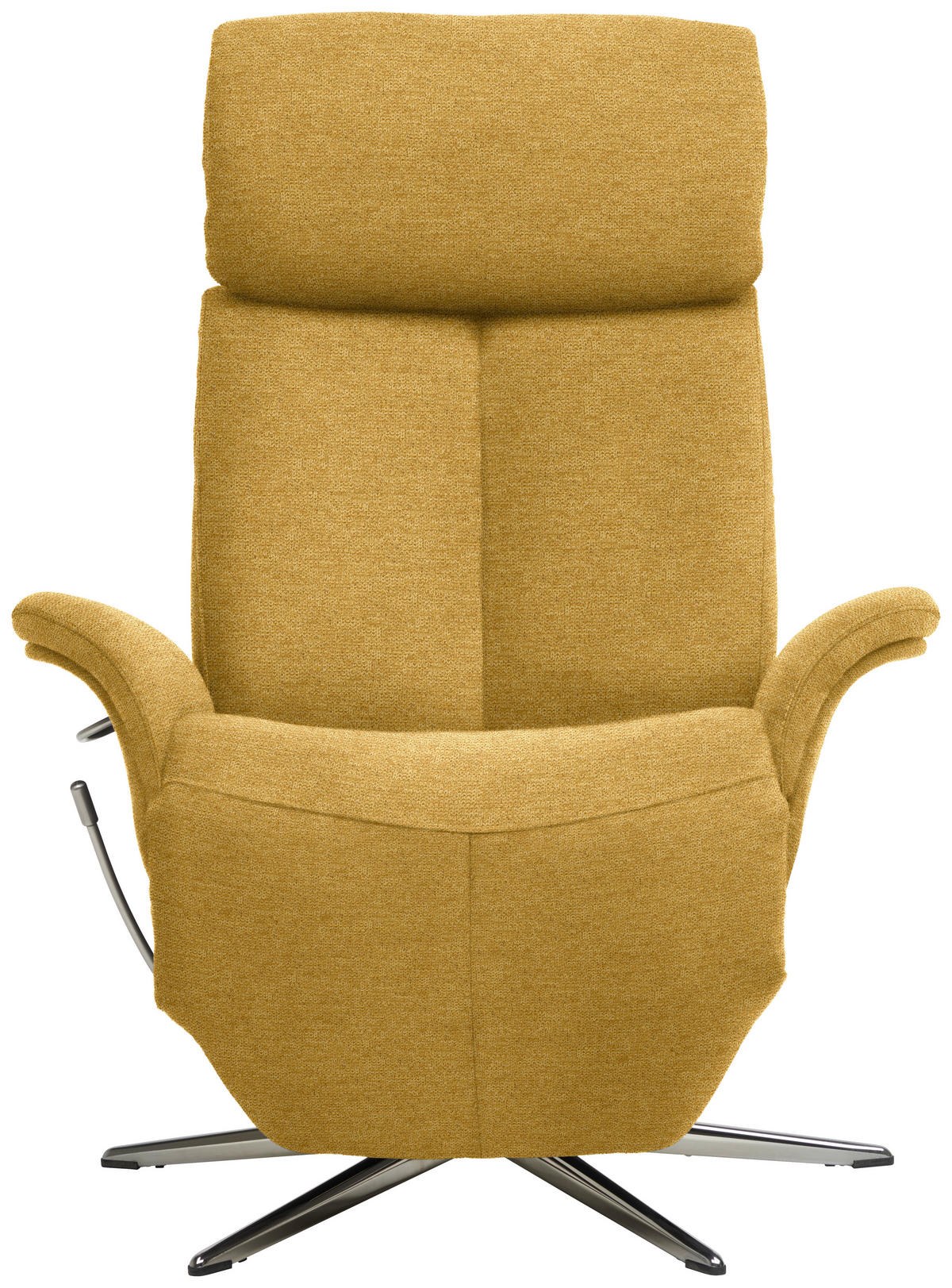RELAXSESSEL in Textil Currygelb  - Chromfarben/Currygelb, Design, Textil/Metall (78/102-111/84cm) - Welnova