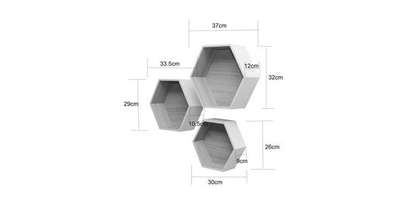 WANDREGALSET  - Kaschmir/Eichefarben, Basics, Holzwerkstoff (30-37/26-32/9-12cm) - Xora