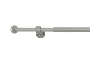 VORHANGSTANGENSET   - Hellgrau, Basics, Metall (120/8/3.3cm)