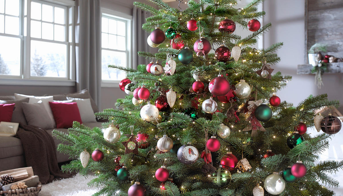 JULGRANSKULOR SET 6 cm 12 delar  - mörkgrön, Lifestyle, glas (6cm)