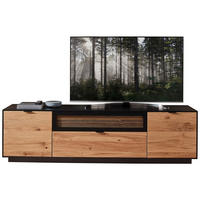 LOWBOARD  in 200/55/45 cm  - Eichefarben/Schwarz, Design, Holz/Holzwerkstoff (200/55/45cm) - Novel