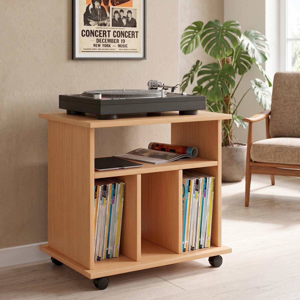 VINYLHYLLA 60/59/45 cm  - bokfärgad, Basics, trämaterial (60/59/45cm) - MID.YOU