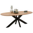 ESSTISCH in Holz, Metall 200/110/75 cm  - Eichefarben/Anthrazit, Design, Holz/Metall (200/110/75cm) - Valnatura