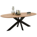 ESSTISCH in Holz, Metall 200/110/75 cm  - Eichefarben/Anthrazit, Design, Holz/Metall (200/110/75cm) - Valnatura
