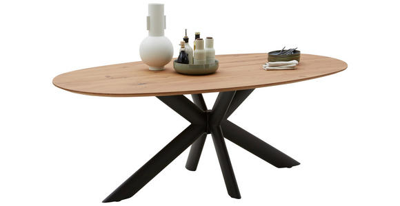 ESSTISCH in Holz, Metall 200/110/75 cm - Eichefarben/Anthrazit, Design, Holz/Metall (200/110/75cm) - Valnatura